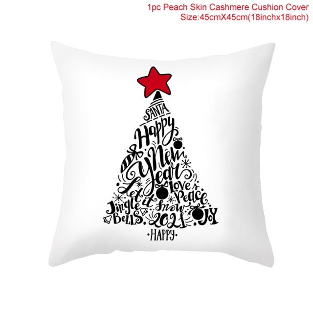 Christmas Themed Colorful Pillowcase