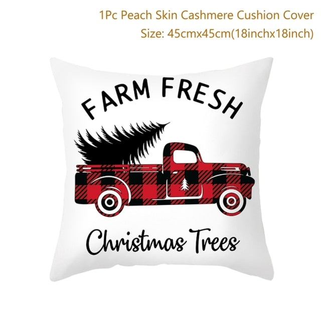 Christmas Themed Colorful Pillowcase