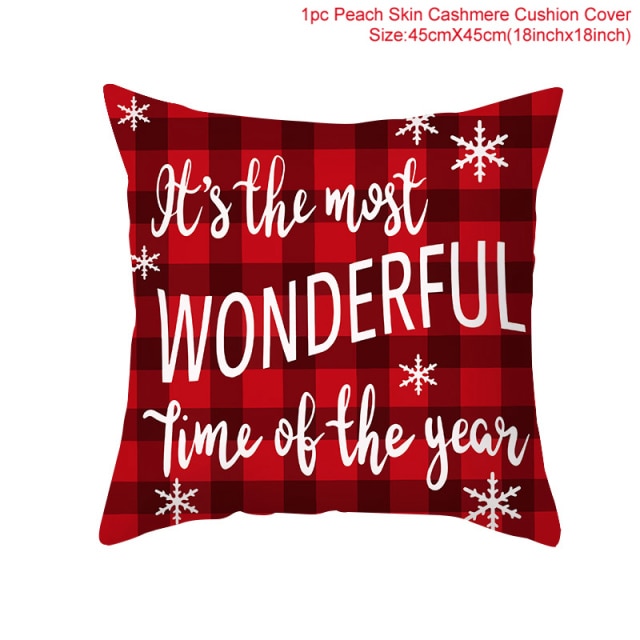 Christmas Themed Colorful Pillowcase