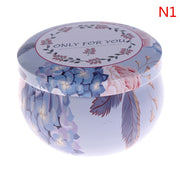 Scented candles Empty Box with flowers Tin Can Candle