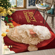 Santa Claus Themed Living Room Floor Mat