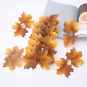 Artificial Maple Leaves Fake Fall Leaf Christmas Decor Ornaments - Christmas Trees USA