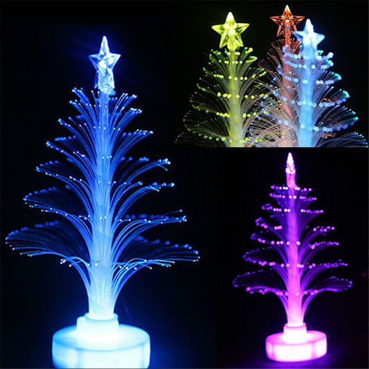 New 1Pc Christmas Tree Lamp Light Colorful LED Fiber Optic - Christmas Trees USA