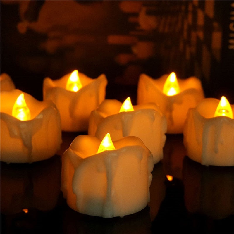 Decorative Flickering Timer Candles With LED