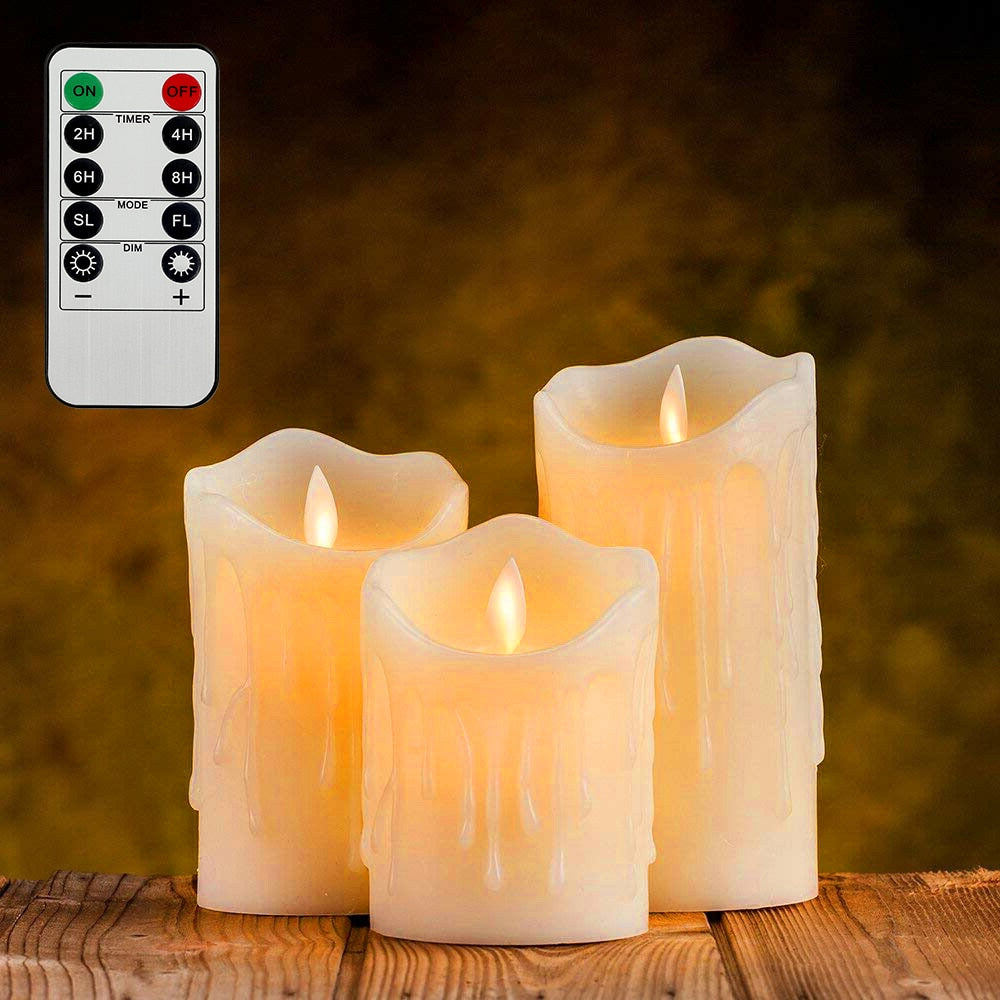 Remote Control Flickering Flameless LED Candle