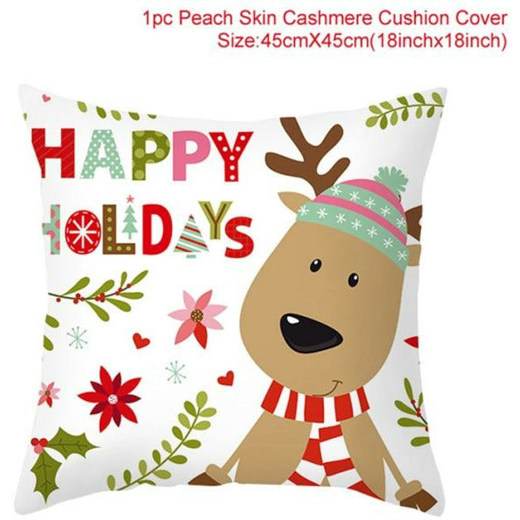 Christmas Themed Colorful Pillowcase