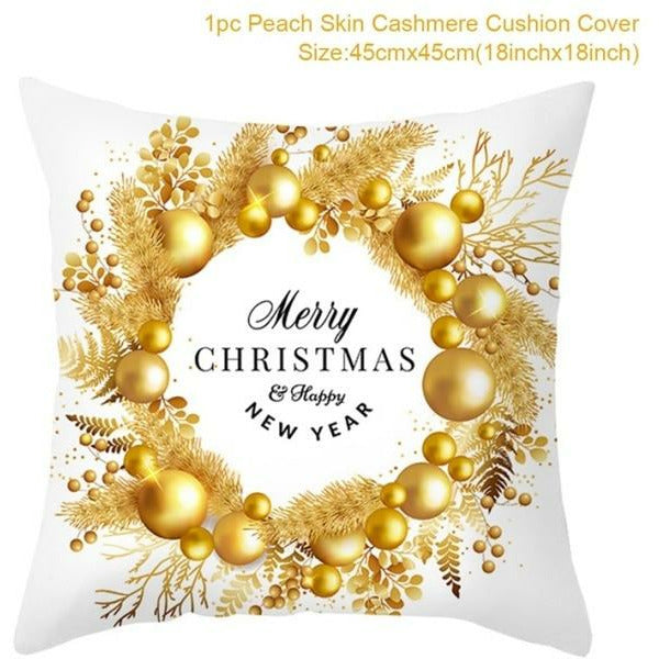 Christmas Themed Colorful Pillowcase