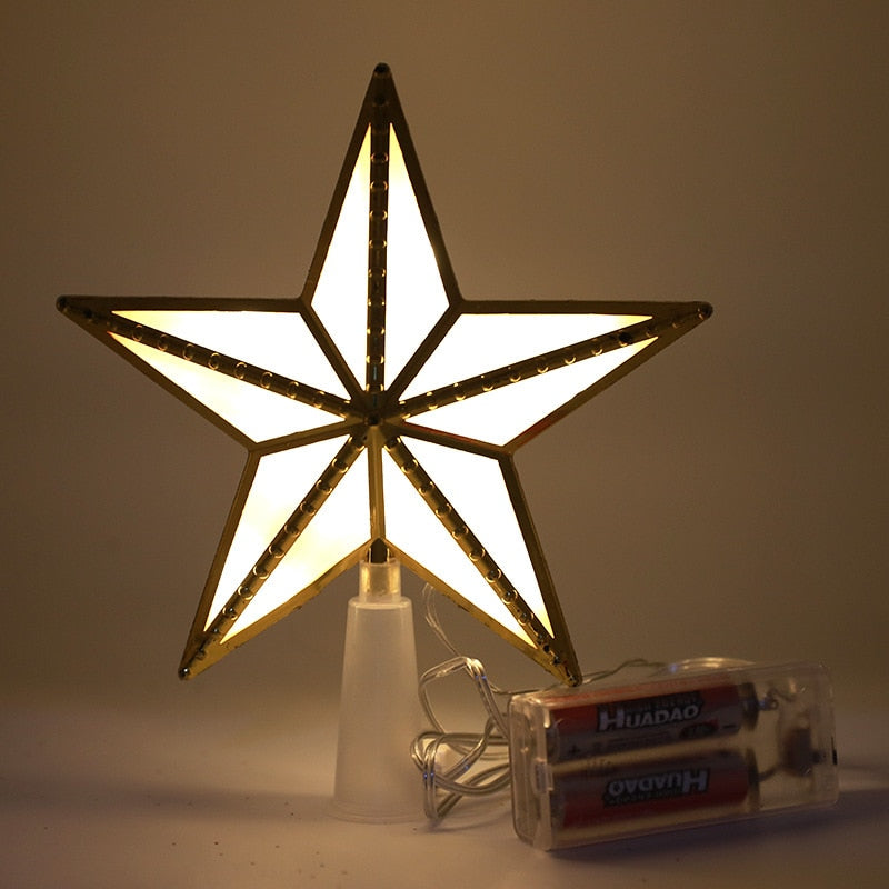 Christmas Tree Top Glowing Star Light