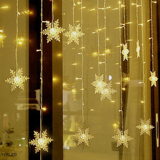 Christmas Tree Ornaments Curtain Snowflake String Light - Christmas Trees USA