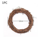 10-30cm Xmas Home Decor Heart Natural Rattan Wreath - Christmas Trees USA