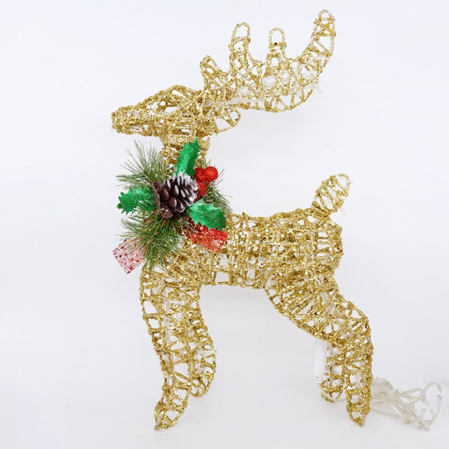 30 40 50 CM Christmas Decoration Ornaments Gold Deer - Christmas Trees USA