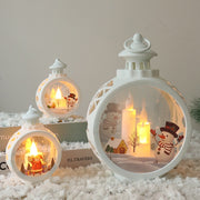 Santa Claus Snowman Lantern Light Christmas Tree Ornament - Christmas Trees USA