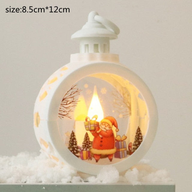 Santa Claus Snowman Lantern Light Christmas Tree Ornament - Christmas Trees USA