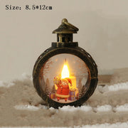 Santa Claus Snowman Lantern Light Christmas Tree Ornament - Christmas Trees USA
