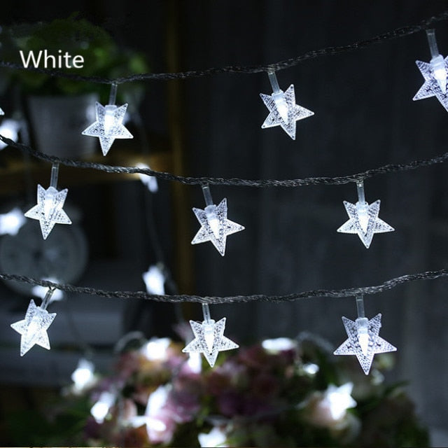 2/3/6M Fairy Lights LED Snowflake Light String Festoon - Christmas Trees USA