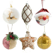 Christmas Ornament Set Glass Christmas Ball White Foam Plastic Ball