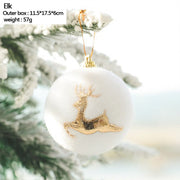 Christmas Ornament Set Glass Christmas Ball White Foam Plastic Ball