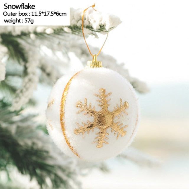 Christmas Ornament Set Glass Christmas Ball White Foam Plastic Ball