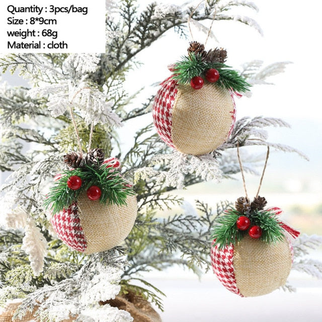 Christmas Ornament Set Glass Christmas Ball White Foam Plastic Ball