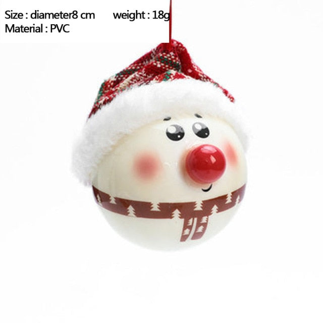 Christmas Ornament Set Glass Christmas Ball White Foam Plastic Ball