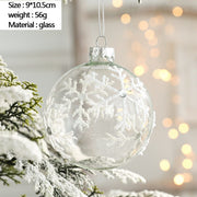 Christmas Ornament Set Glass Christmas Ball White Foam Plastic Ball