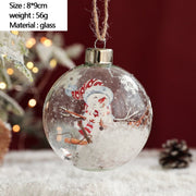 Christmas Ornament Set Glass Christmas Ball White Foam Plastic Ball