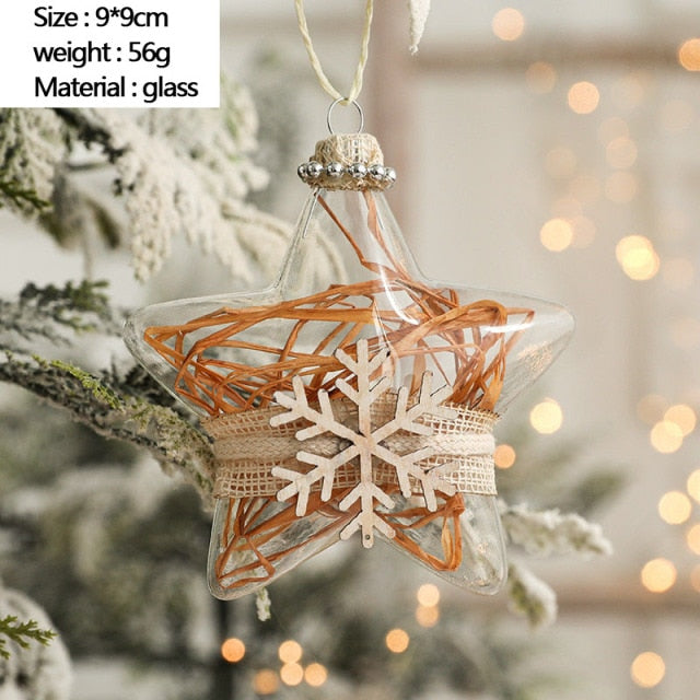 Christmas Ornament Set Glass Christmas Ball White Foam Plastic Ball