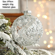 Christmas Ornament Set Glass Christmas Ball White Foam Plastic Ball