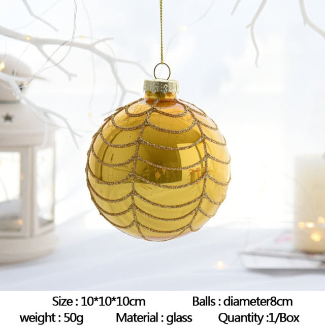 Christmas Ornament Set Glass Christmas Ball White Foam Plastic Ball