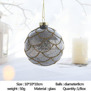 Christmas Ornament Set Glass Christmas Ball White Foam Plastic Ball