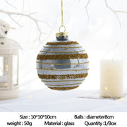 Christmas Ornament Set Glass Christmas Ball White Foam Plastic Ball