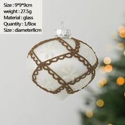 Christmas Ornament Set Glass Christmas Ball White Foam Plastic Ball