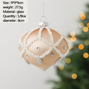 Christmas Ornament Set Glass Christmas Ball White Foam Plastic Ball