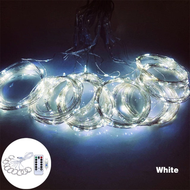 3M Christmas Lights Curtain Garland for Christmas Decorations - Christmas Trees USA
