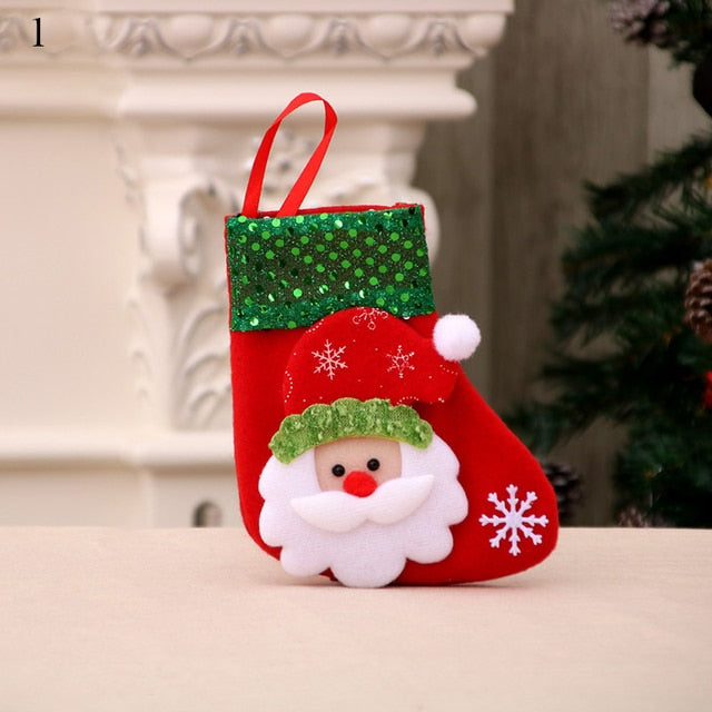 Christmas Santa, Cartoon Made Stockings - Christmas Trees USA