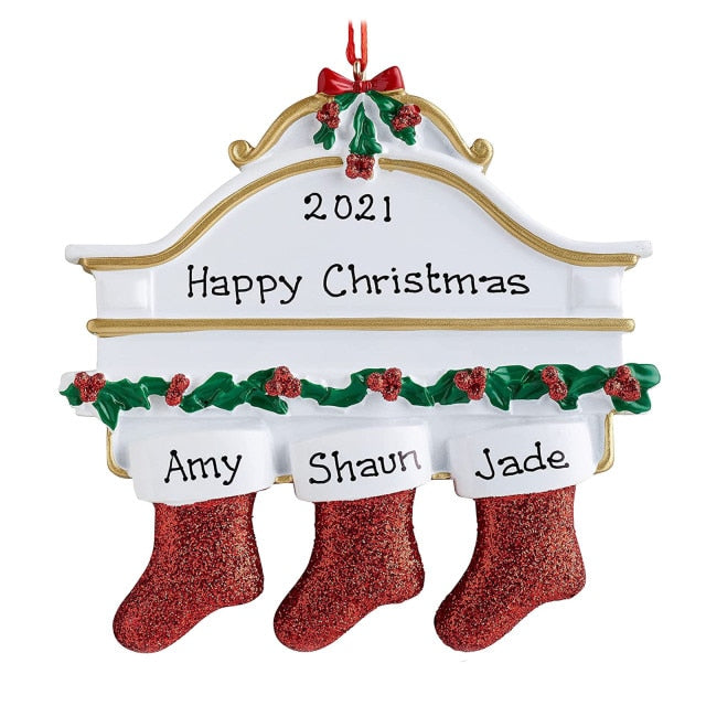 Christmas Decorations Diy Personalised Family Stocking - Christmas Trees USA