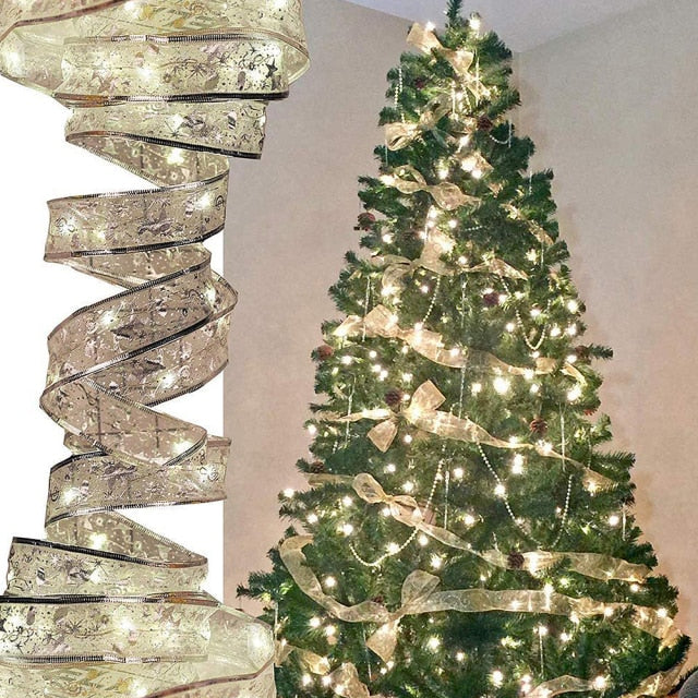 2/4m Fairy Lights Strings Cooper Wire Ribbon Bows Lights - Christmas Trees USA