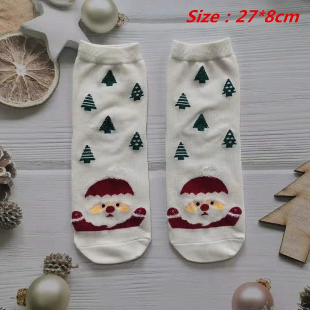 Cartoon Christmas Socks - Christmas Trees USA