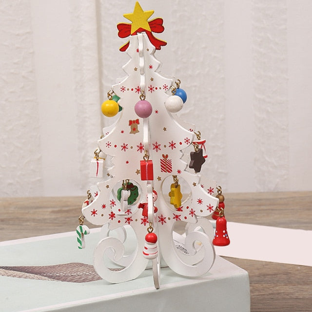 Christmas Tree Children's Handmade DIY Stereo Wooden Christmas Tree Scene