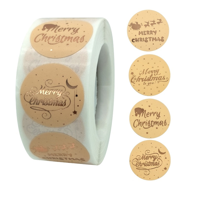 500 Pcs Round Paper Stickers for Gift Bags