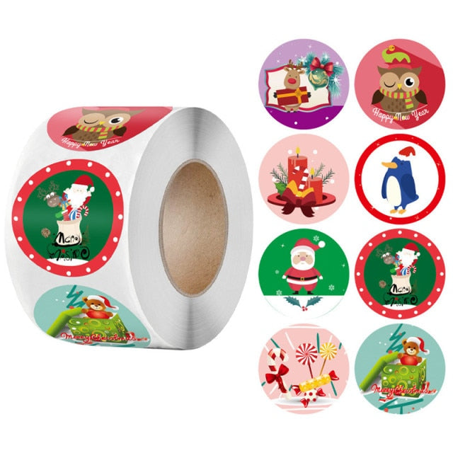 500 Pcs Round Paper Stickers for Gift Bags