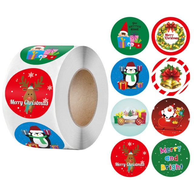 500 Pcs Round Paper Stickers for Gift Bags