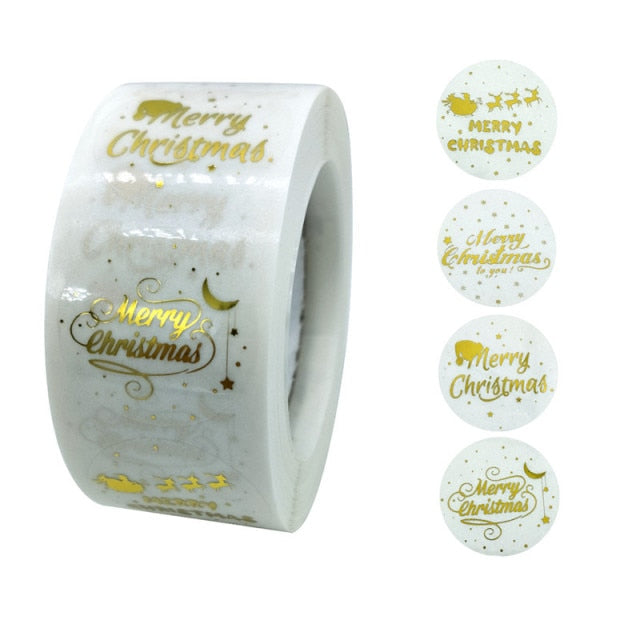 500 Pcs Round Paper Stickers for Gift Bags