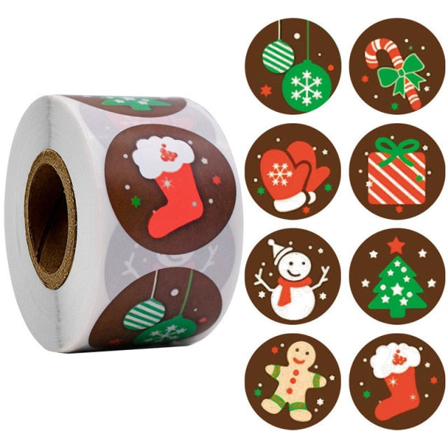 500 Pcs Round Paper Stickers for Gift Bags