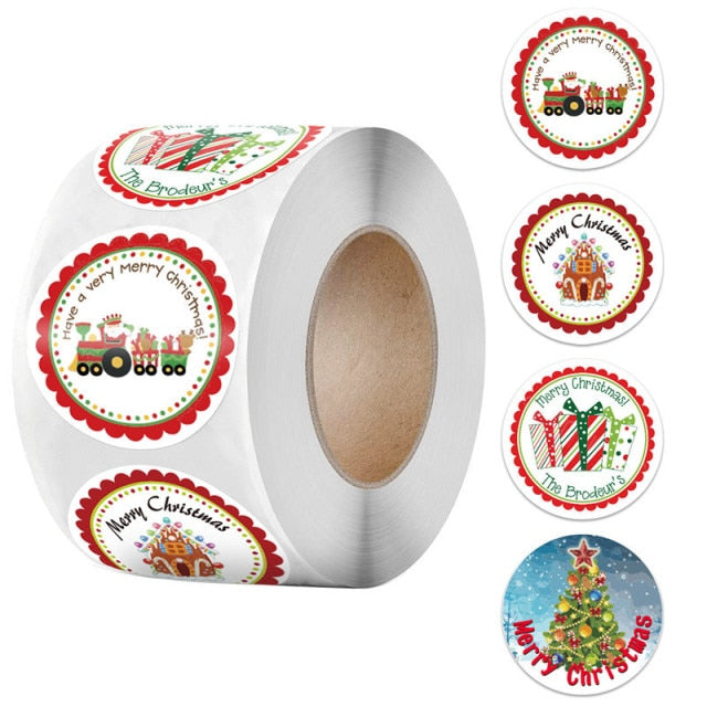 500 Pcs Round Paper Stickers for Gift Bags