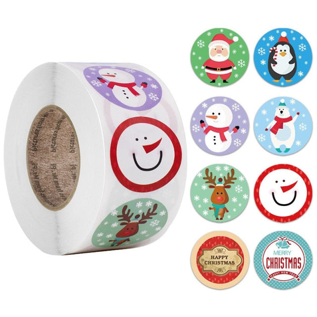 500 Pcs Round Paper Stickers for Gift Bags