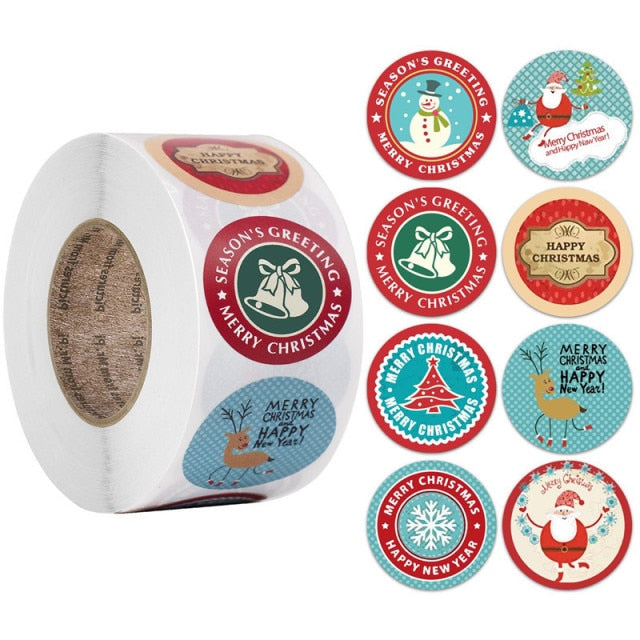 500 Pcs Round Paper Stickers for Gift Bags