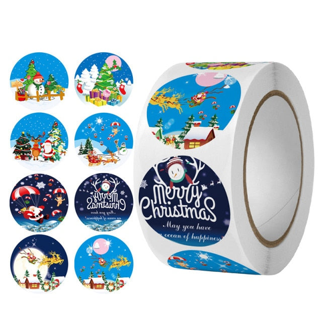 500 Pcs Round Paper Stickers for Gift Bags