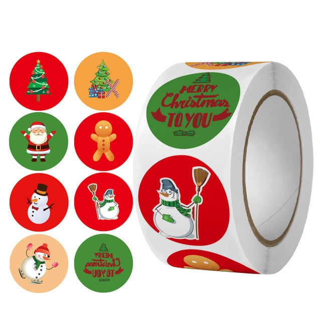 500 Pcs Round Paper Stickers for Gift Bags