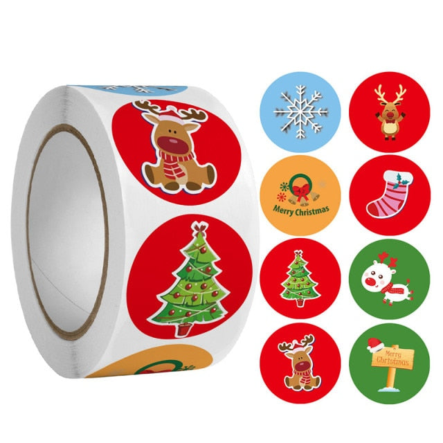 500 Pcs Round Paper Stickers for Gift Bags